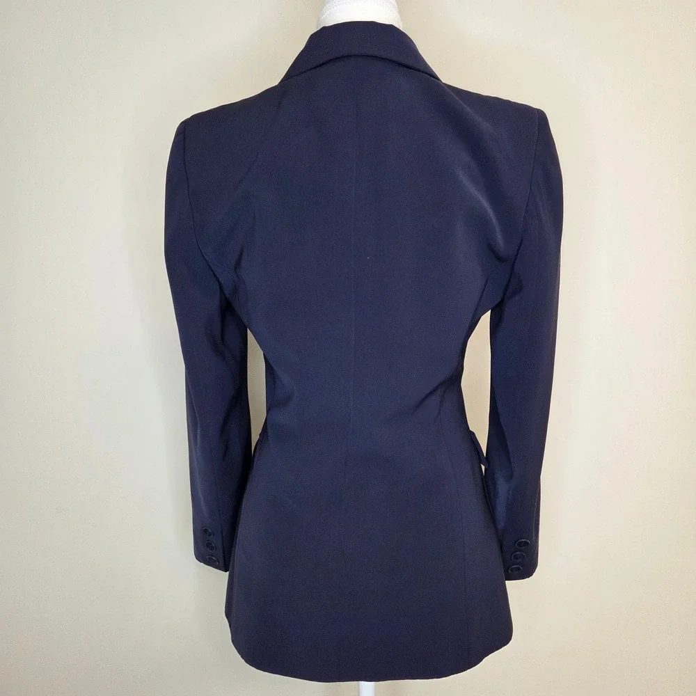 Vertigo Paris Navy Blue Safari Utility Jacket Blazer Made in France S - Picture 4 of 6